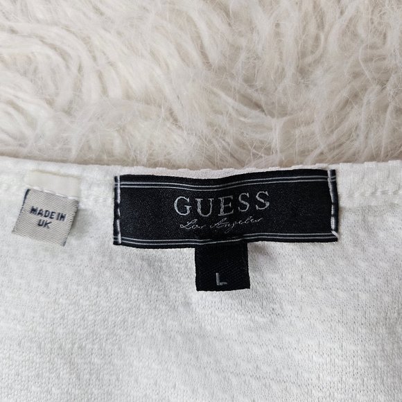 Guess Women's White and Black Beaded Sleevesless Midi Dress Size L - Picture 6 of 11